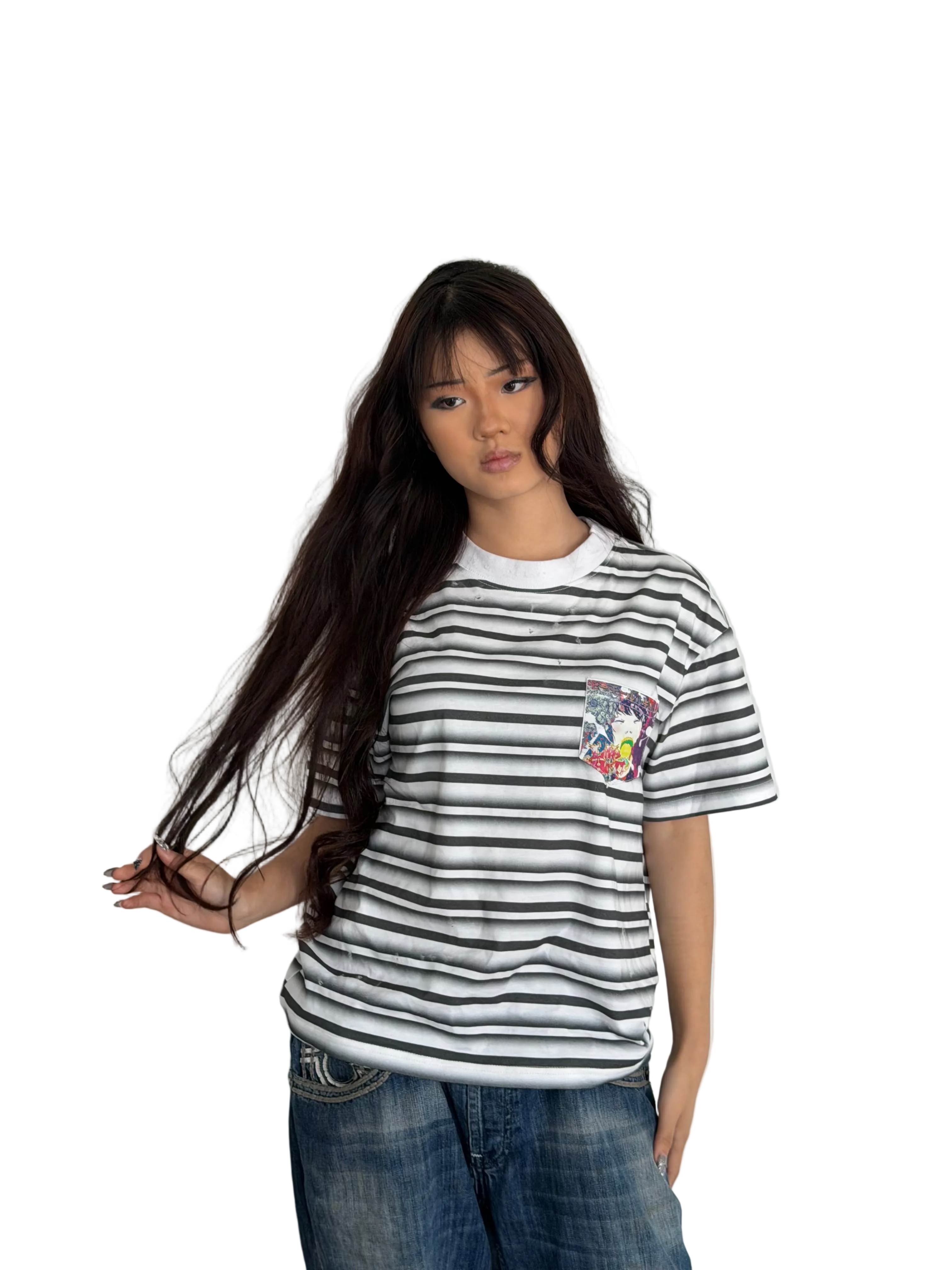STRIPPED TEE
