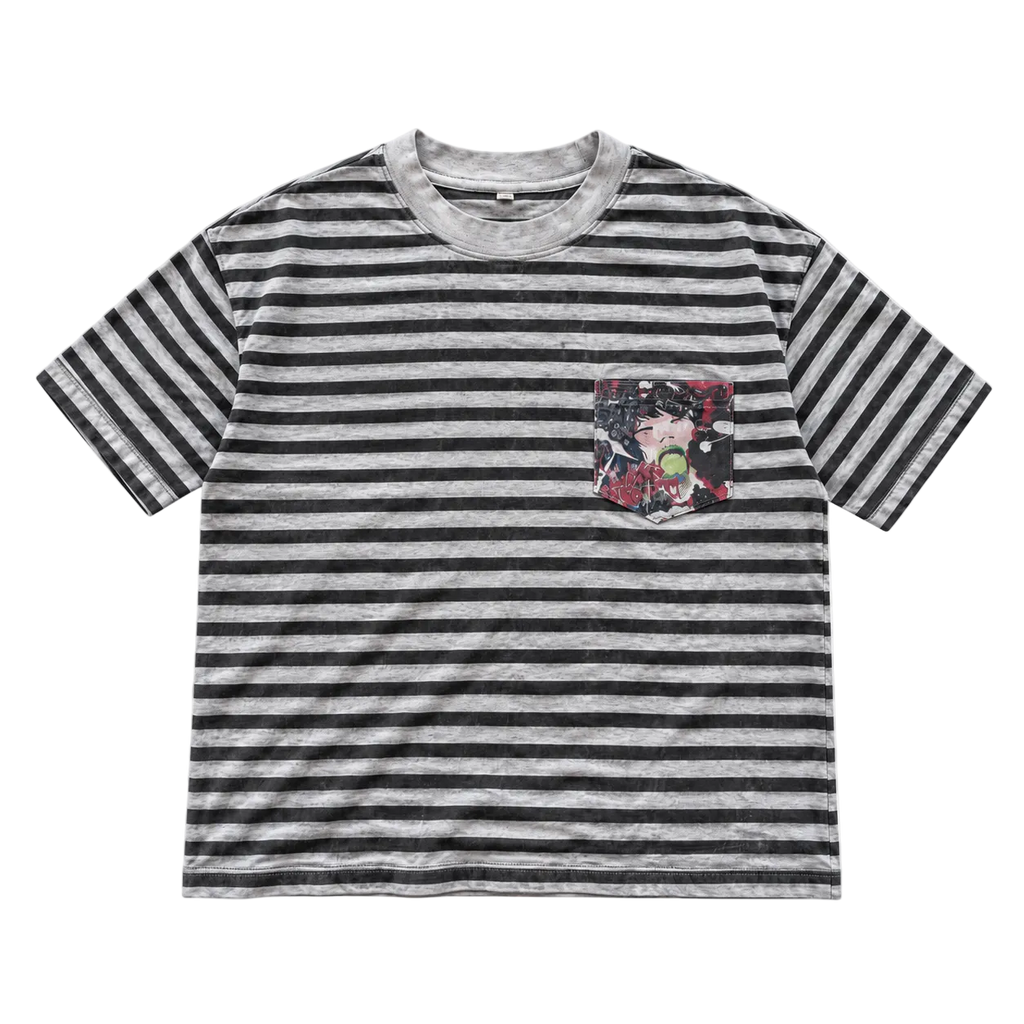 STRIPPED TEE